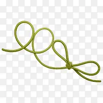 绿色打结的绳子