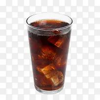 一杯棕咖色冰可乐