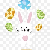 卡通复活节彩蛋兔子