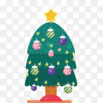 彩球装饰圣诞树