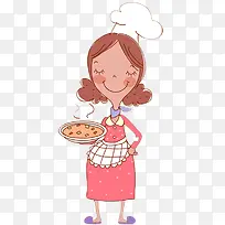 卡通手绘妈妈做的饭菜