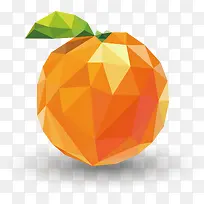 低多边形几何矢量水果橘子素材