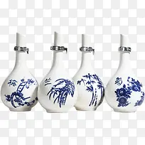 竹子瓷瓶菊花酒图片