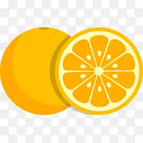 黄色扁平美味橙子