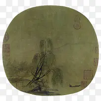 中国风柳树风景图