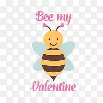 可爱卡通求爱蜜蜂