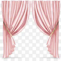 粉红色窗帘