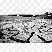 缺水干裂的土地