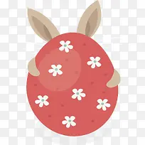 可爱红色兔耳朵彩蛋