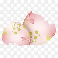 破壳的花纹鸡蛋