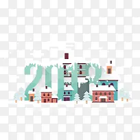 房屋上的2018