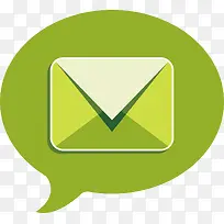 绿色短信邮件矢量符号