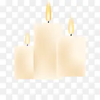 扁平化简约白色蜡烛