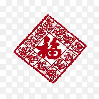 十二生肖福字剪纸设计