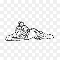 古代商朝黑白剪裁素材