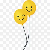 黄色卡通微笑气球
