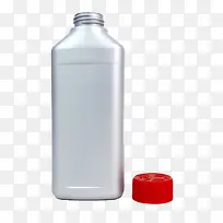 银色反光无盖的塑料瓶罐实物