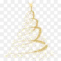 金色光点圣诞树PNG