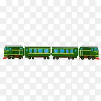 绿色绿皮春运火车