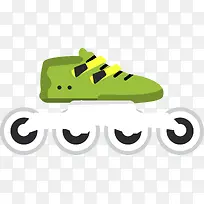 绿鞋低矮高速轮滑鞋