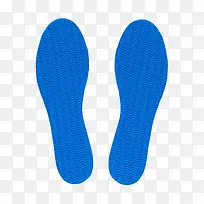 蓝色柔软的细小波纹橡胶鞋底实物