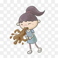 插图病痛难受呕吐