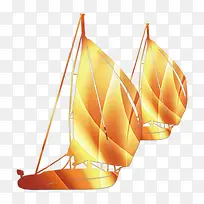 金色梦想起航帆船年会元素