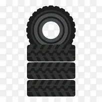 黑色汽车用品层叠的轮胎橡胶制品