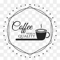 几何线条咖啡矢量logo