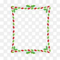 圣诞卡通扁平化长方形文本框png
