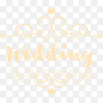 黄色婚礼字母标签