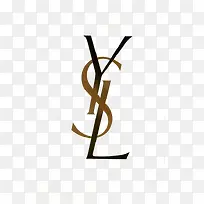 圣罗兰棕色黑色渐变LOGO