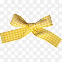 漂浮的黄色蝴蝶结丝带