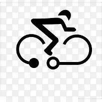 骑自行车简笔画