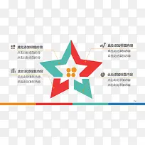 彩色五角星分类说明标签