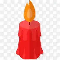 红色万圣节蜡烛