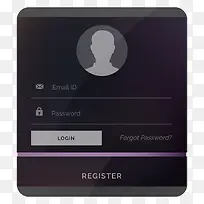 黑色科幻游戏登陆框矢量图