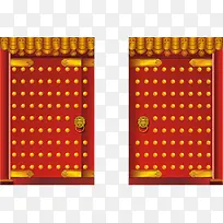 古代矢量图大红门