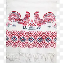公鸡图案针织背景