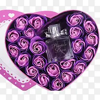 紫色玫瑰香水爱心礼物