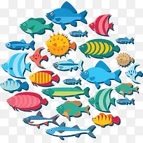 彩色海底世界小鱼