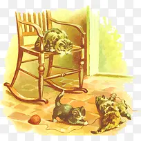 矢量玩耍的猫咪