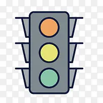 灰色信号灯交通元素