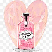 粉红色浪漫许愿瓶