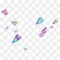 三角形圆形漂浮素材