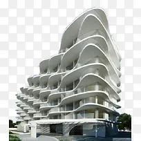 创意白色波浪形建筑