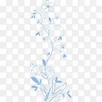 蓝色花朵底纹