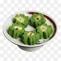 三层樱花形状绿豆糕