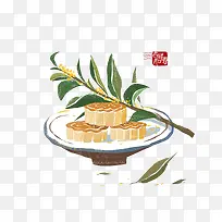 传统节日中秋月饼元素