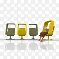 公共塑料装饰椅子